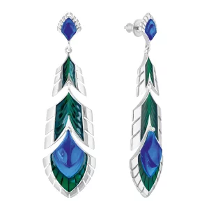 Boucles d'oreilles Paon